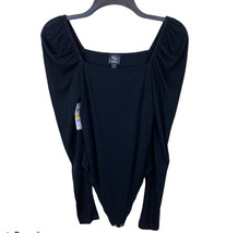 Bar III Becca Tilley x Puff-Sleeve Bodysuit Medium Stretch One Piece New - £19.46 GBP