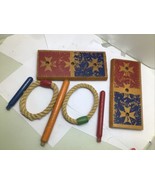 1950’s Pressman Toy Corp. Ring Toss Game #1187  Base w/ Rope Rings - $20.36 CAD