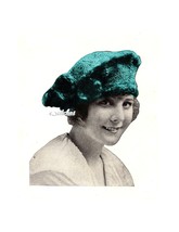 1919 Tam Hat Beret Cap from Edwarian Era - Knit pattern (PDF 1919) - $3.75