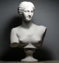 Aphrodite Goddess Venus de Milo Bust Head Greek Cast Marble Sculpture 12... - $102.76