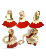 Vintage Christmas Ornament Lot Chenille Angel Spun Cotton Angel Pipe Cle... - $39.66 CAD