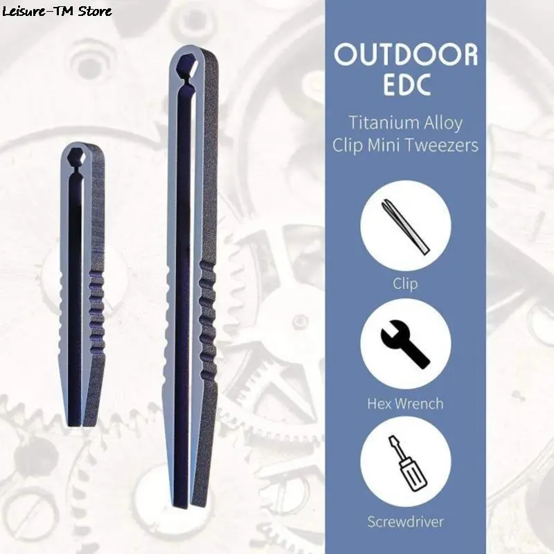 1PC Titanium Pincet TC4 Clip Titanium Tweezers Pick Up Clamping EDC Multipurpose - £8.99 GBP+