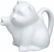 New Mini Cat Creamer White Fine Porcelain 2 Oz. Cute Dispenser Kitty Lolcat Fun - £4.93 GBP