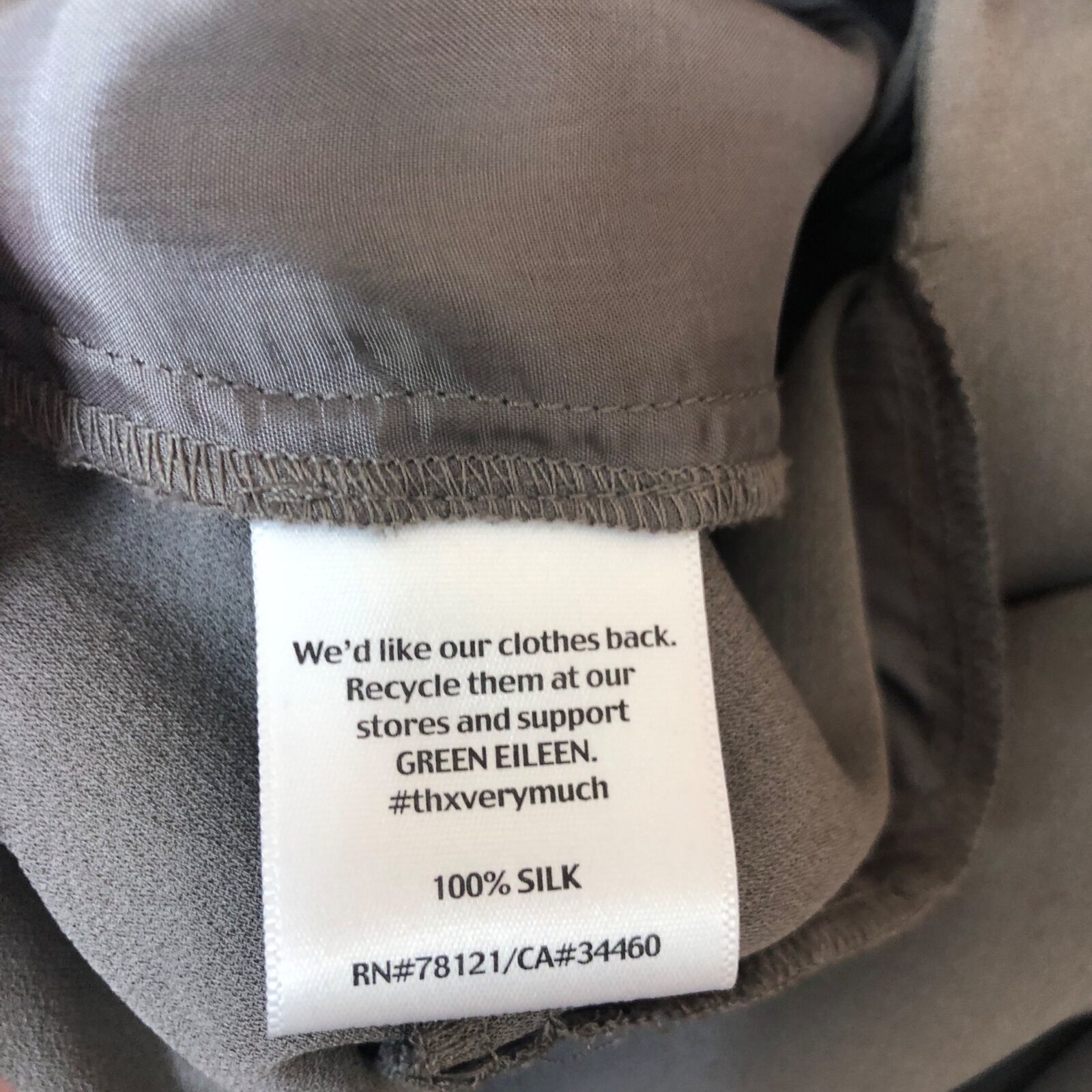 Eileen Fisher Gray Silk Pleated Trousers Pants Sz M Work Capsule Old Money Note Item image 12