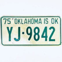 1975 United States Oklahoma Oklahoma County Passenger License Plate YJ-9842 - €11,20 EUR