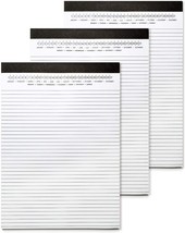 Mymazn Legal Pads 8.5 X 11 With Date On Top, Narrow Ruled, White Note, 3 Pack - £27.17 GBP