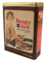 Vintage Pillsbury Hungry Jack Pancake Mix Tin Collectible Metal Containe... - $9.49