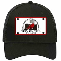 Cant Run With The Big Dogs Novelty Black Mesh License Plate Hat - £23.17 GBP