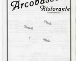 Arcobasso&#39;s Ristorante Menu Bluestone Drive St Charles Missouri 1996 - $17.82