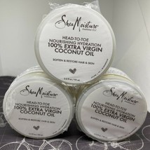 Shea Moisture Head To Toe Hydration 100% Extra Virgin Coconut Oil 3.2 Oz lot 3 - £15.02 GBP