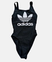 Adidas XS Trefoil One Piece Swimsuit Black Womens EXCELLENT CONDITION  - $19.31