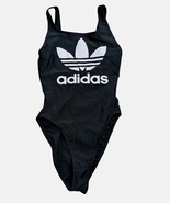 Adidas XS Trefoil One Piece Swimsuit Black Womens EXCELLENT CONDITION  - $26.41 CAD
