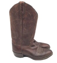 Justin Cowboy Boots Size 8.5 Men&#39;s 2241 Brown Leather Western - £39.43 GBP