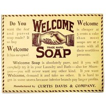 Curtis Davis Welcome Soap 1897 Advertisement Victorian Detergent ADBN1mmm - $19.99