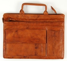 Argentine Leather Briefcase Tablet Notebook Laptop Tote Carrying Bag New - £91.59 GBP