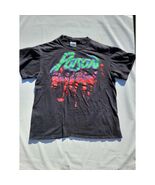 Poison Flesh and Blood Tour T-Shirt Vintage Single Stitch Size XL Double... - $44.97