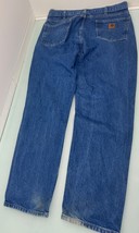 Vintage Carhartt Jeans Mens 38x32 Cotton Traditional Work Blue Denim Y2K B18 DST - $24.72