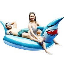 Giant Pool Floats, Inflatable Shark Pool Float, Summer Swimming Party Decoration - £36.31 GBP
