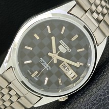 SEIKO 5 AUTOMATIC MENS REFURBISHED WATCH JAPAN MADE BLACK DIAL CUSTOM a4... - $45.99