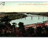 Ohio River Bridge View From Fort Boreman Parkersburg WV DB Postcard U19 - $3.91