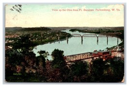 Ohio River Bridge View From Fort Boreman Parkersburg WV DB Postcard U19 - £3.06 GBP