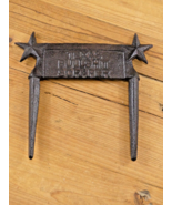 Cast Iron Texas Bullshit Boot Scraper Ground Stake Lawn Garden Double Ru... - $25.99 CAD