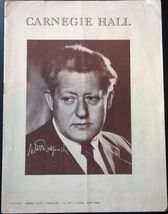 Carnegie Hall Philharmonic-Symphony Program Arthur Rodzinski 1940s Alfre... - $4.94