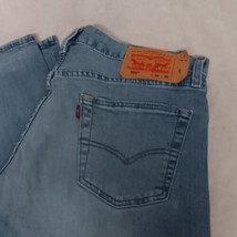 Levi&#39;s 501 Blue Jeans34x30 LightWash Straight Leg Button Fly - Stains on... - $29.95