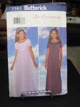 Butterick 5383 Girl&#39;s Fancy Dress Pattern - Size 12 &amp; 14 Chest 30 to 32 - $8.90