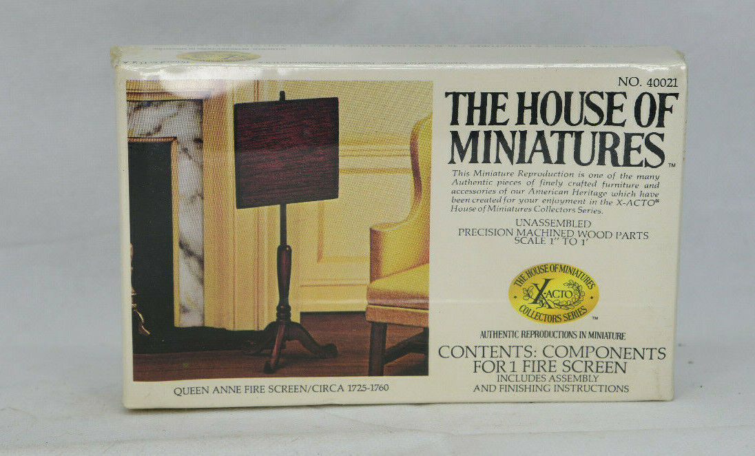 Vintage X-Acto House Of Miniatures Doll House Furniture Queen Anne Fire Screen - $8.50