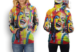 Marilyn Monroe   All Over Print Zipper Hoodie for Women - £22.03 GBP