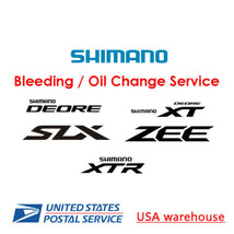 Hydraulic Brake Bleeding Oil Change Service for Shimano Deore SLX XT M7100 M8100 - £31.97 GBP