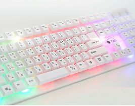 Zio Rainbow Korean English Keyboard USB Wired Membrane with Cover Skin Protector image 3