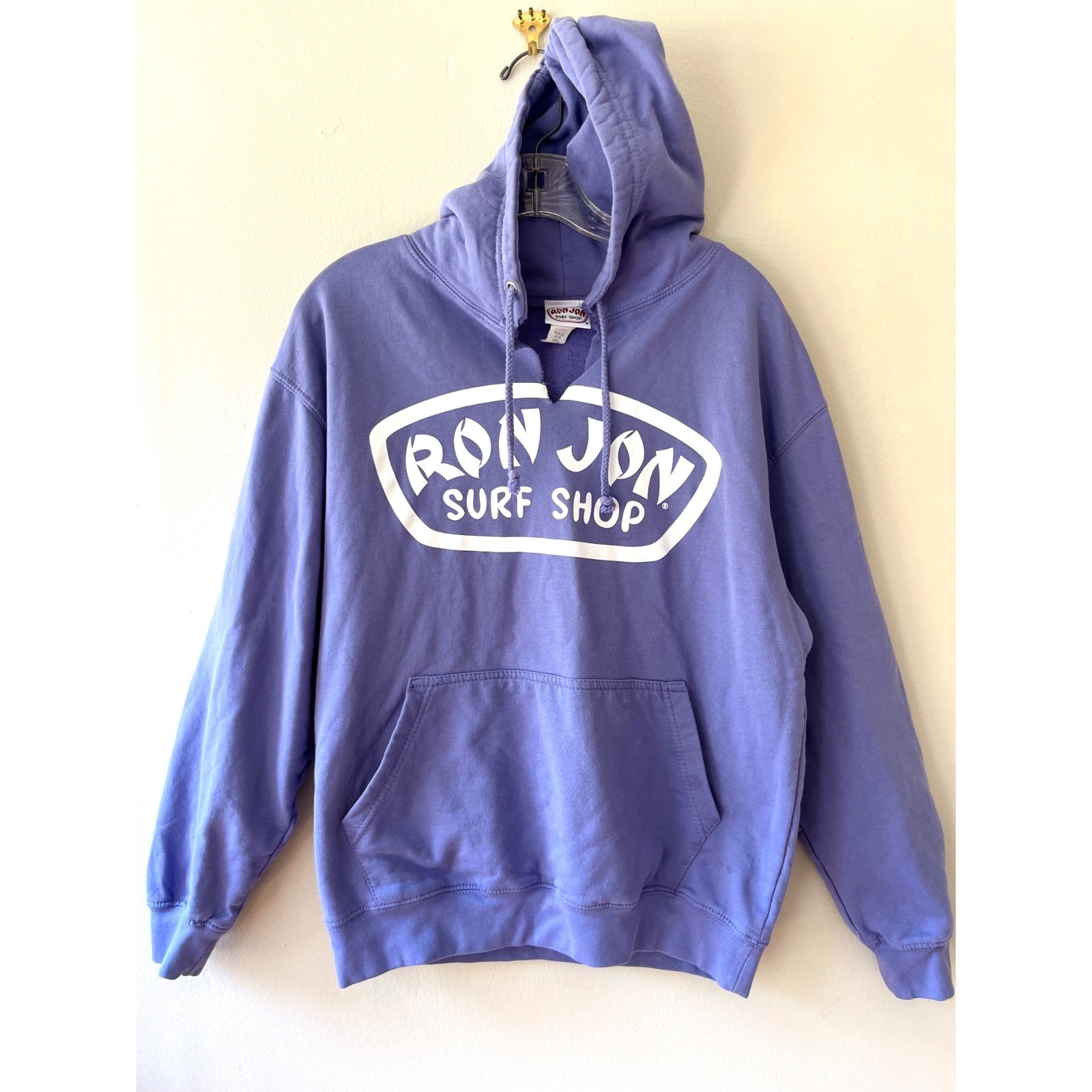 Ron Jon Sz M Disney Springs Purple Surf Hoodie V Neck Kangaroo Pocket - $24.91