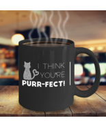 I Think You&#39;re Purr-fect - Wife Cat Mom Dad Perfect Gift Pun Ceramic Cof... - £14.29 GBP