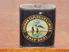 Vintage Canadian Explosives Limited Snap Shot Powder Empty Tin - $420.75