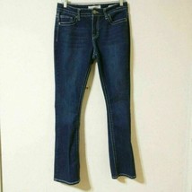 VGS Slim Boot Cut Jeans 6 High Rise Waist Dark Wash Stretch - £16.54 GBP