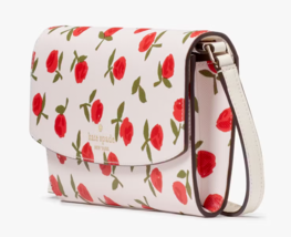 Kate Spade Dana Small Flap Crossbody Bag Roses on Cream Saffiano KE622 NWT $249 - £67.45 GBP