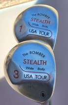 Stealth The Bomber Golf Clubs Wide Body Usa Tour 1 &amp; 3 Wood Rh Graphite Sr. Flex - £21.73 GBP
