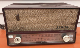 Vintage 1950’s Zenith #s-41786 am/fm Table Radio WORKING Burgundy - £109.35 GBP