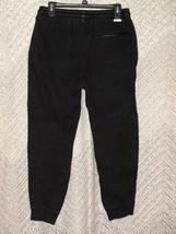 On The Byas Men&#39;s Sweatpants Size M Drop Fit Black Faux Leather &amp; Cotton PacSun - £17.88 GBP