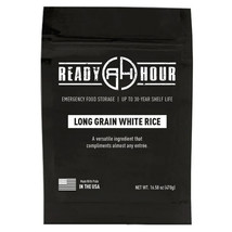 Long Grain White Rice 10 Serving Pouch 30 Year Shelf Life Emergency Food Kit Bag - £11.06 GBP