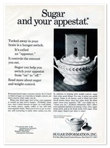 Sugar Association Appestat Weight Control Fad Vintage 1968 Full-Page Mag... - $9.70