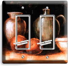 WESTERN COUNTRY RUSTIC POTTERY WINE JUG 2 GFCI LIGHT SWITCH PLATES KITCH... - $12.08