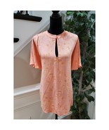 Ava &amp; Viv Women's Pink 100% Rayon Keyhole Neck Short Sleeve Top Blouse S... - €21,09 EUR