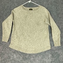 Cabelas Womens Sweater Large Tan Merino Wool Heather Long Sleeve Outdoor... - $29.98