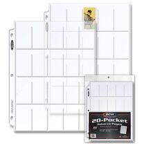 1 pk of 20 BCW 1 ⁹⁄₁₆" x 2 ¾" T206 Tobacco Card 20-Pocket TopLoad Pro Bi... - $16.65