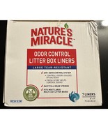 Nature&#39;s Miracle Litter Box Liners Odor Control Cat Fresh Scent Large 7 Ct - £11.13 GBP