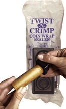 Twist &amp; Crimp 2 Piece Coin Wrapper Crimper Set Seals End of 1c to 25c Flat Rolls - £7.15 GBP