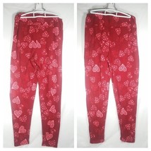 Lularoe Tall &amp; Curvy Red Hearts Leggings - £15.50 GBP